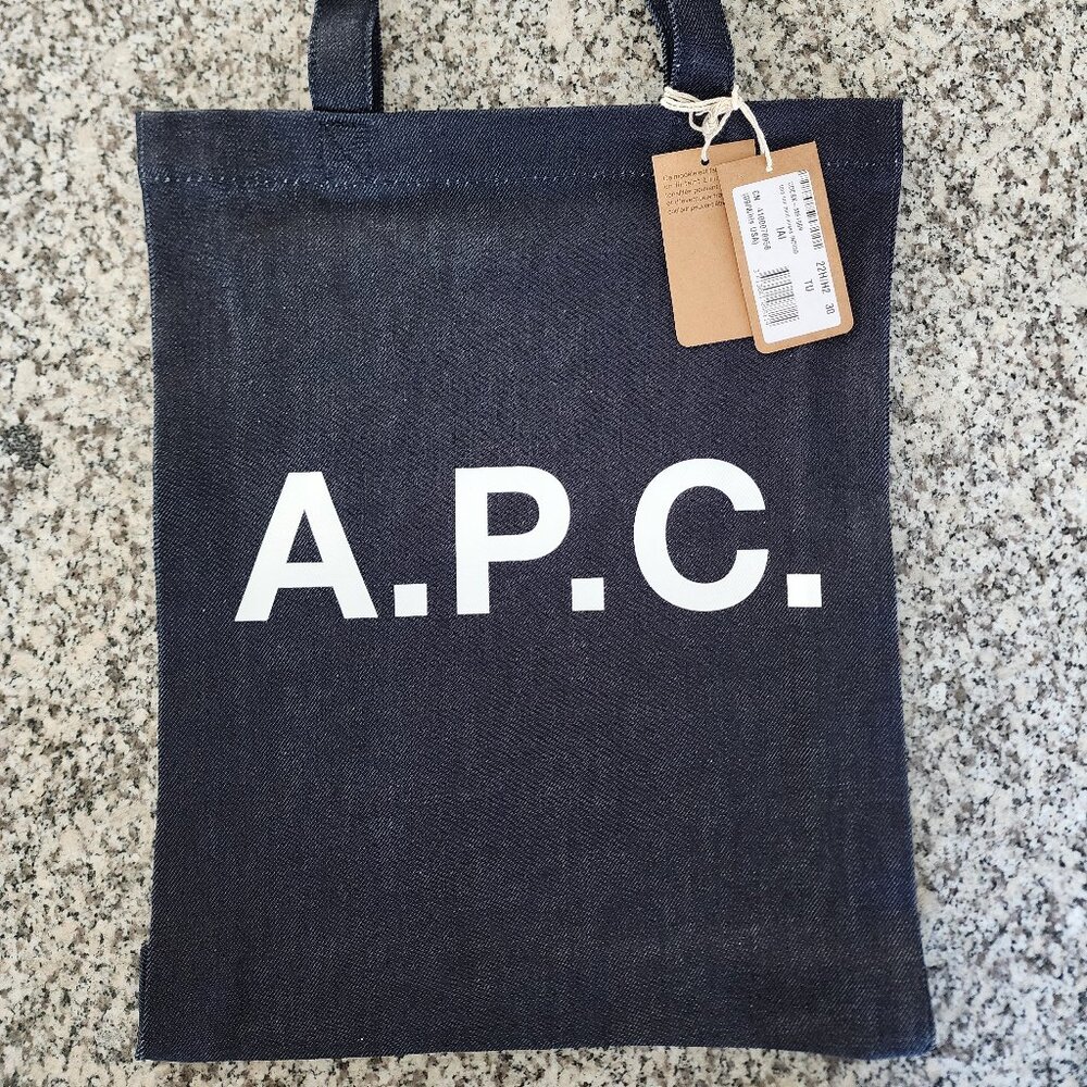 NWT - A.P.C. Lou Denim Tote Bag – Indigo 💙👜 (#11149) - Picture 3 of 10